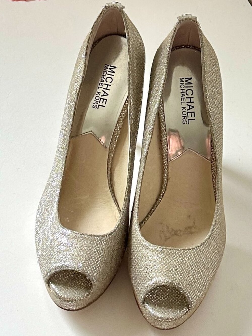 Michael Kors Silver Platform High Heels